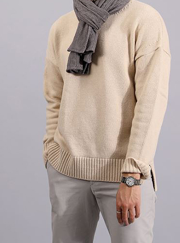 (wool 80%) Armanx over turtleneck knit - knt (4color)