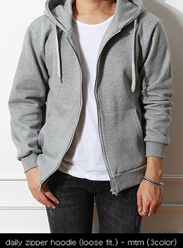 daily zipper hoodie  - mtm (3color)