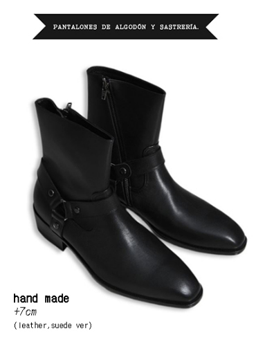 JOSTA MADE. 키높이 7cm SLP harness boots (leather, suede ver)
