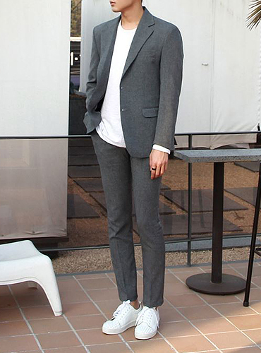 taylor made. Hound pattern pants (suit set.) - pt (gray)