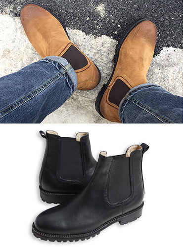 hand made. BASIC (real leather 100%) chelsea boots - sh(4color)