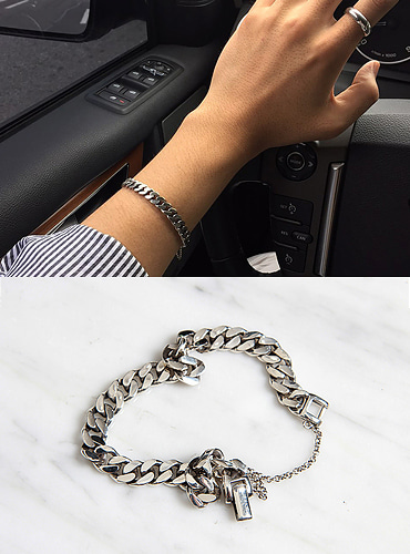 silver 925 (100%) chain bracelet (mid size.)