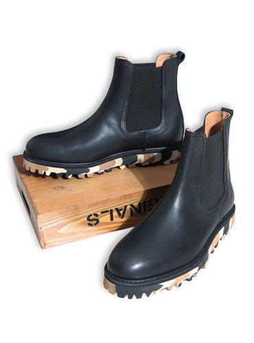 handmade. 키높이 4cm + camoflauge chelsea boots (real leather 100% )